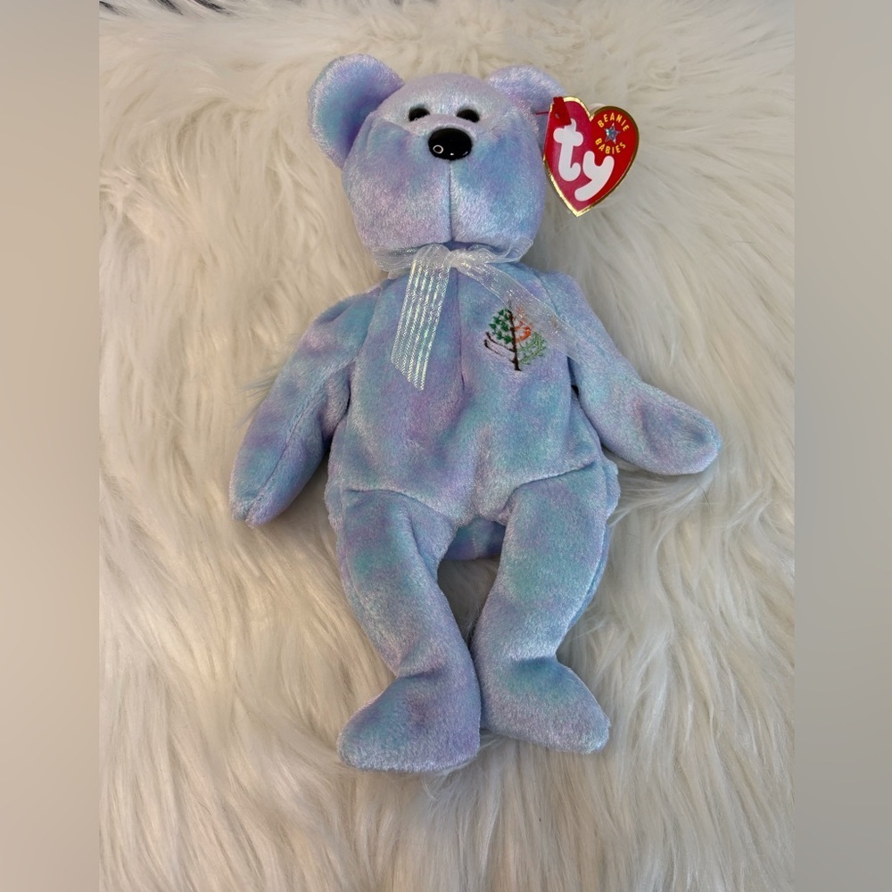 Ty(87)Issy Hong Kong  Four Seasons Hotel Pastel Blue Bear Plush Toy